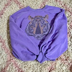 Judith March Purple Tiger Sweatshirt